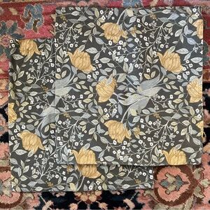 Green floral pillow covers